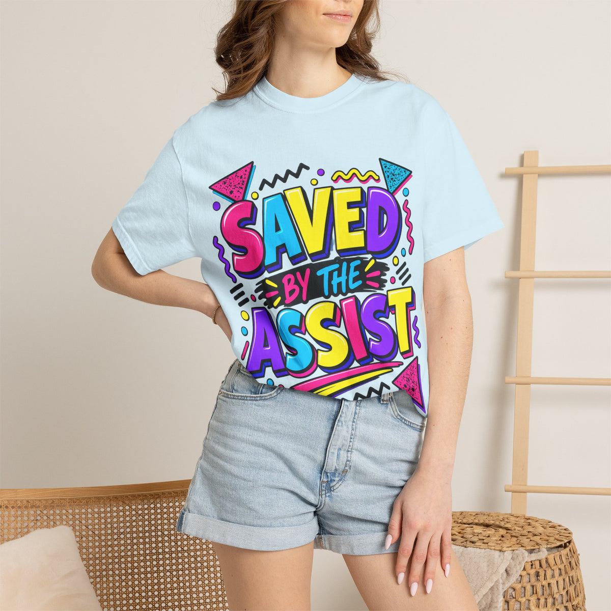 Saved By The Assist T-Shirt — Retro 80s/90s Style